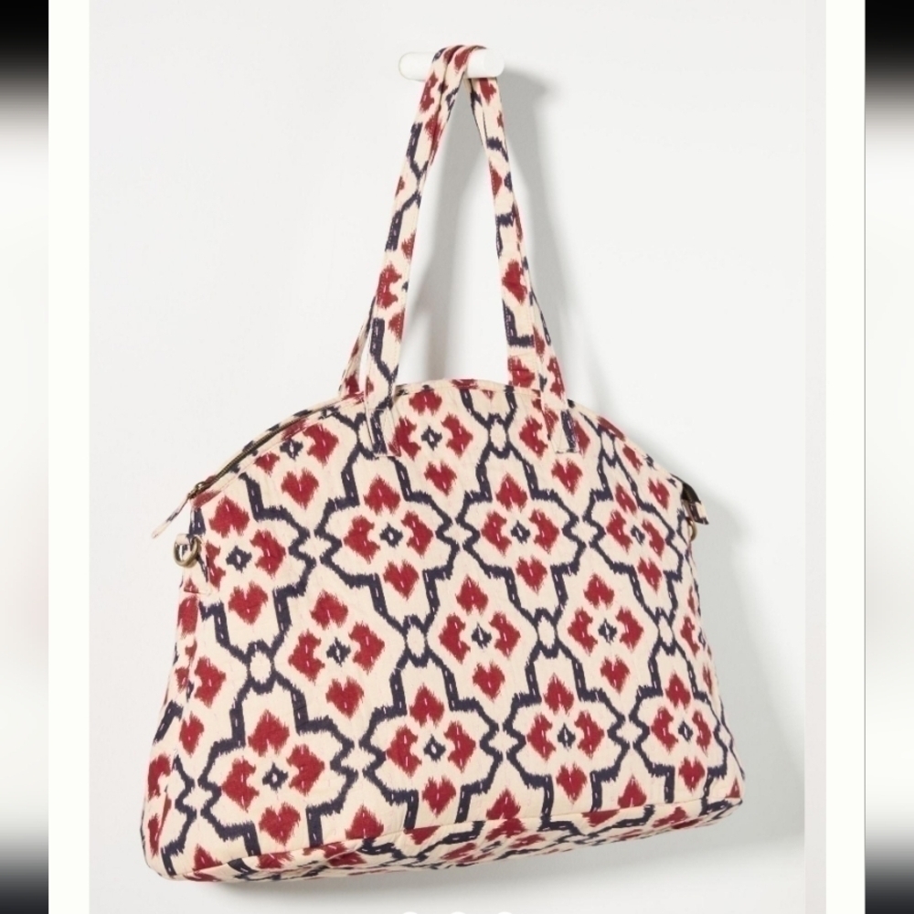 NWT Anthropologie Stitched Weekender Bag